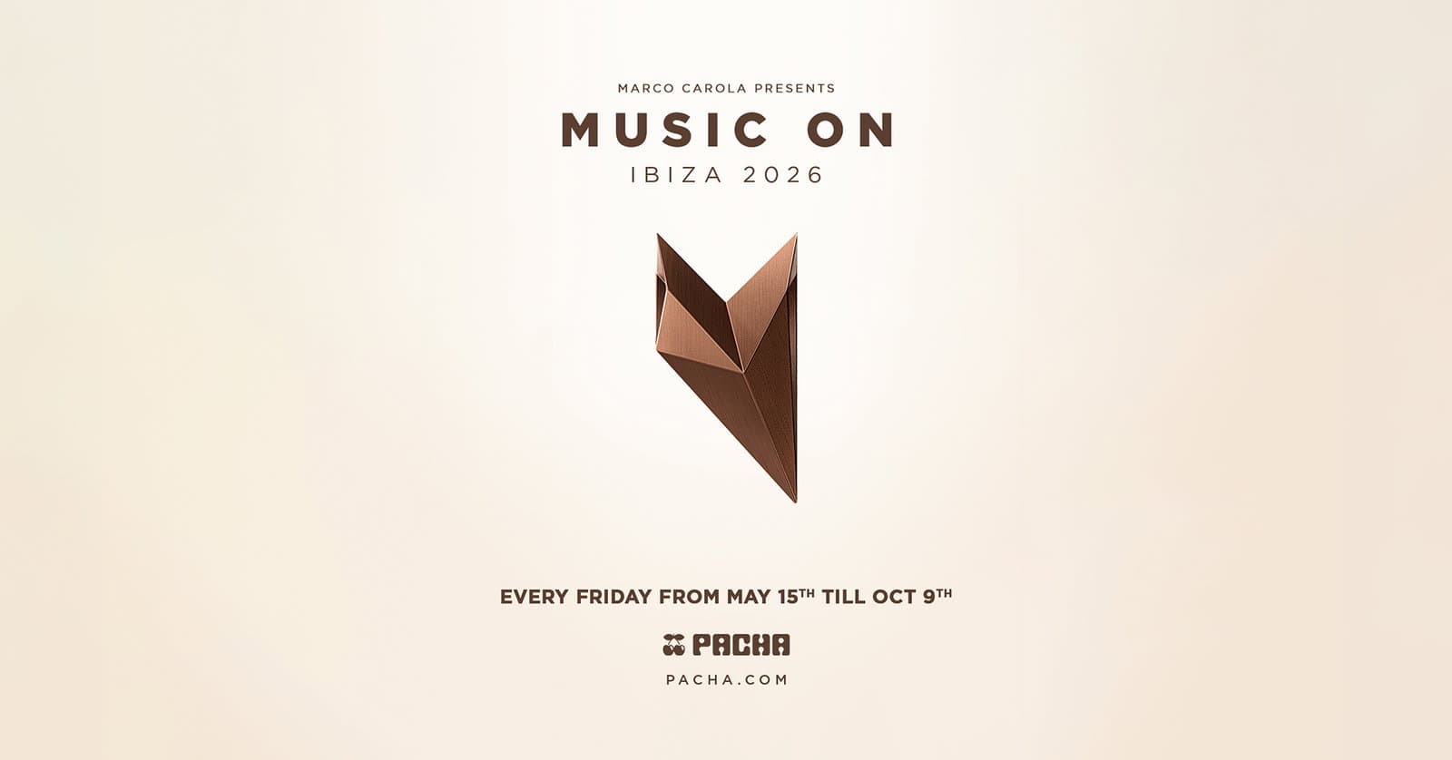 Marco Carola PRESENTS MUSIC ON event cover