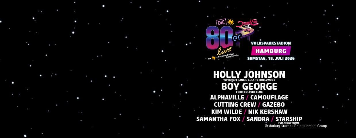 die 80er live Hamburg 2026 event cover