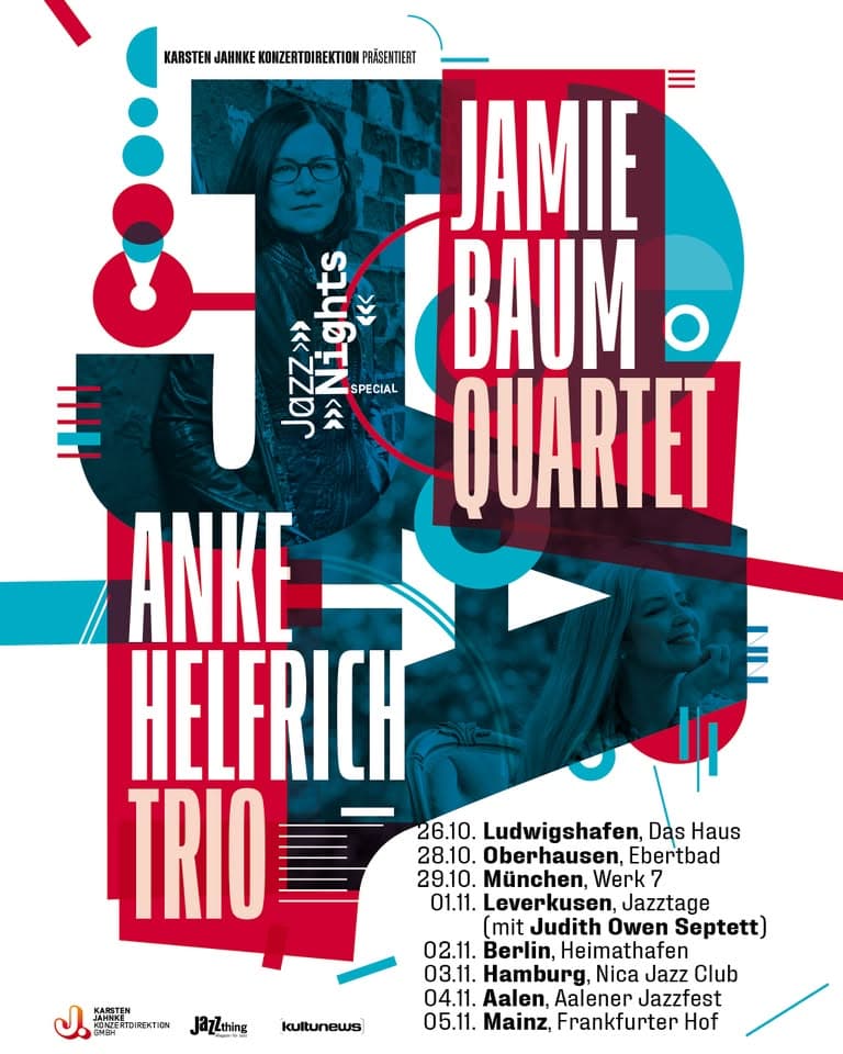Jamie Baum Quartet & Anke Helfrich Trio | JazzNights Special | Oberhausen event cover