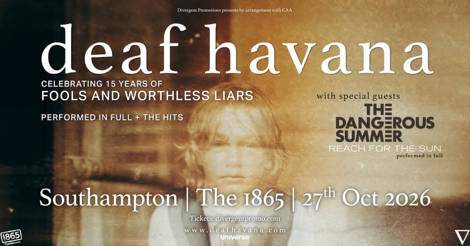 Deaf Havana at O2 Guildhall, Southampton event cover