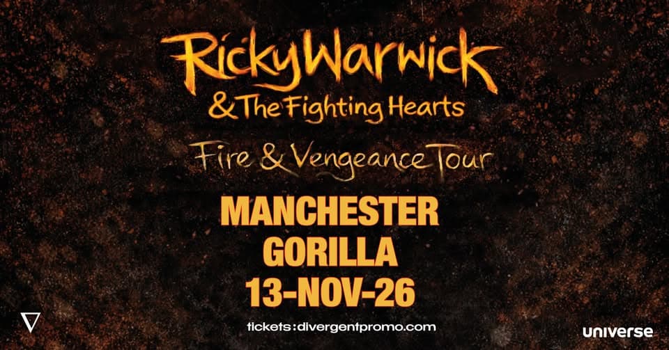 Ricky Warwick & The Fighting Hearts at Gorilla, Manchester event cover