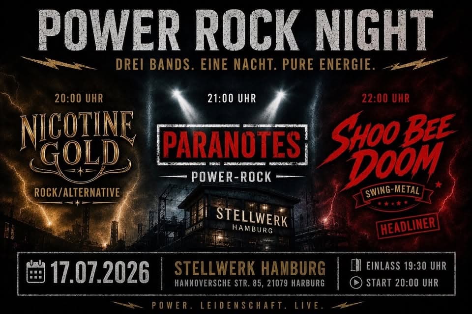 Paranotes/ Shoo Bee Doom/ Nicotine Gold event cover