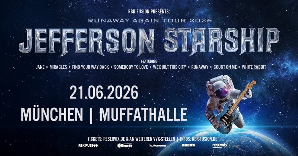 Jefferson Starship | Runaway Again Tour 2026 | München 2026 event cover