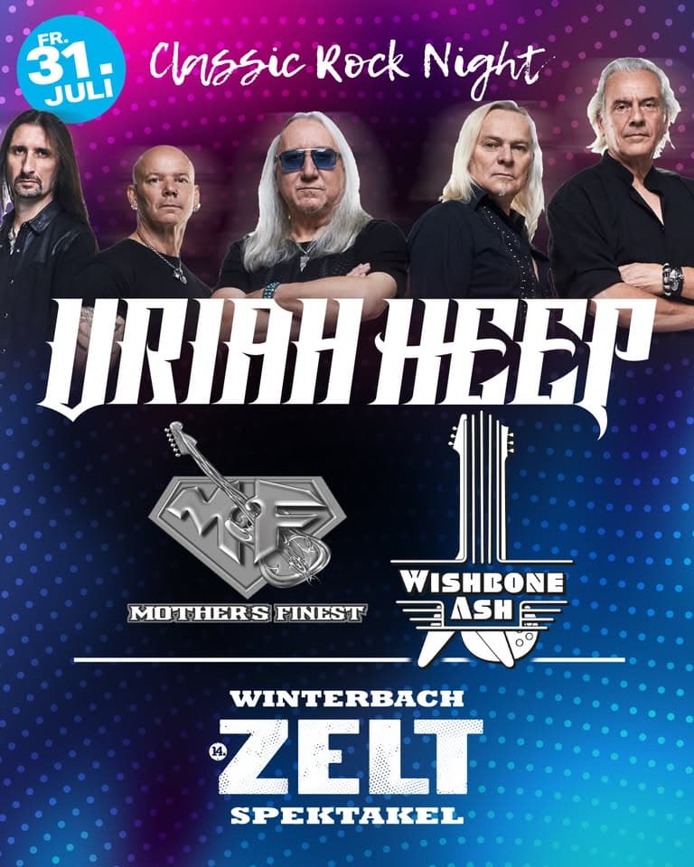 CLASSIC ROCK NIGHT | Uriah Heep, Mothers Finest, Wishbone Ash event cover