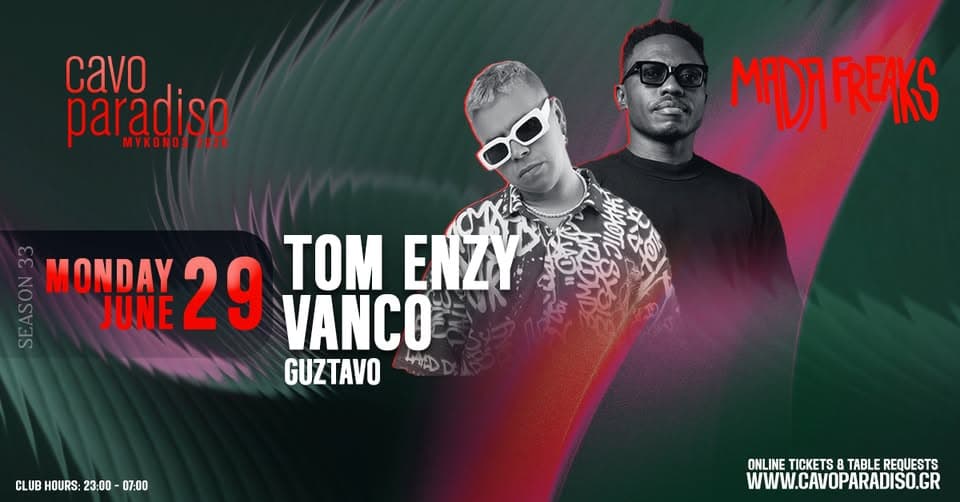 Tom Enzy | Vanco | Guztavo event cover