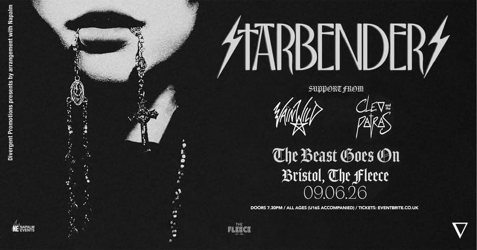 Starbenders+ Vain Wild + CLEO and the PATRAS at The Fleece, Bristol - Tue 9th Jun 2026 event cover