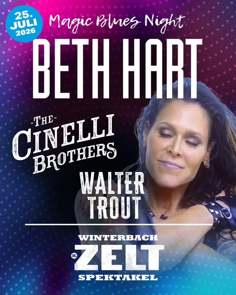 MAGIC BLUES NIGHT | Beth Hart, Walter Trout, The Cinelli Brothers event cover