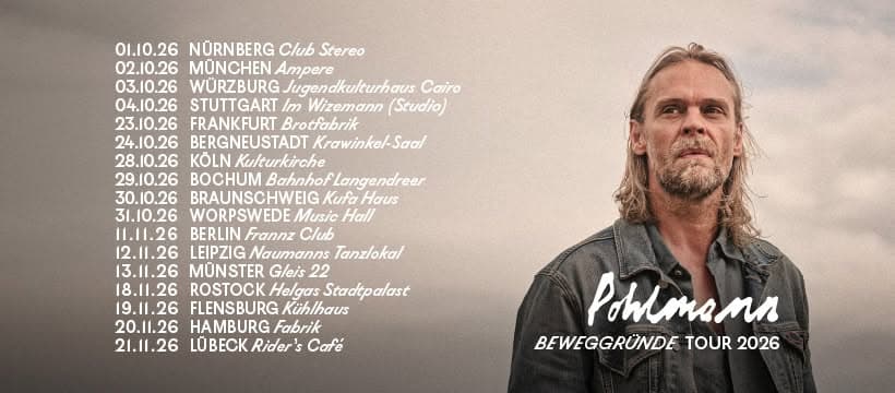 POHLMANN • Beweggründe Tour • 04.10.26 Stuttgart (verschoben vom 08.02.2026) event cover