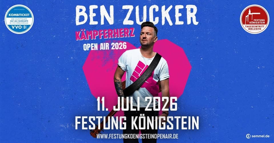 BEN ZUCKER | Festung Königstein Open Air 2026 event cover