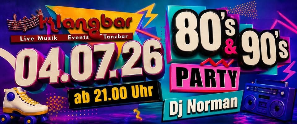 80er & 90er MEGA PARTY DJ NORMAN event cover