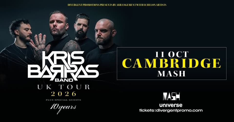 Kris Barras Band at MASH, Cambridge event cover