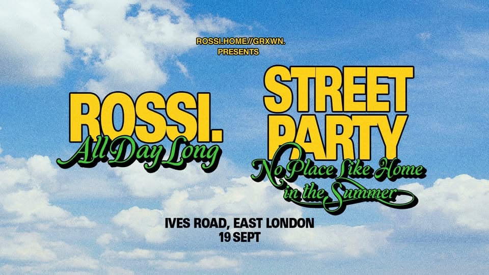 Rossi. all day long Street Party event cover