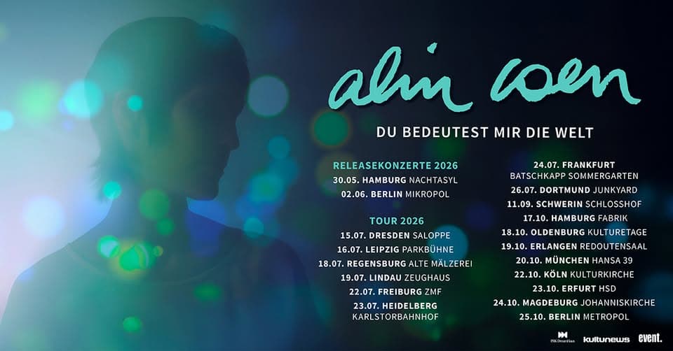 Alin Coen | Berlin | „Du bedeutest mir die Welt“-Tour | Berlin event cover