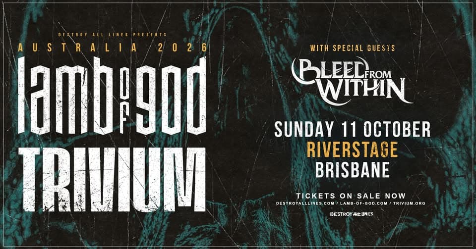 Lamb Of God + Trivium // Brisbane // Co-Headline Australian Tour // Riverstage LIC AA event cover