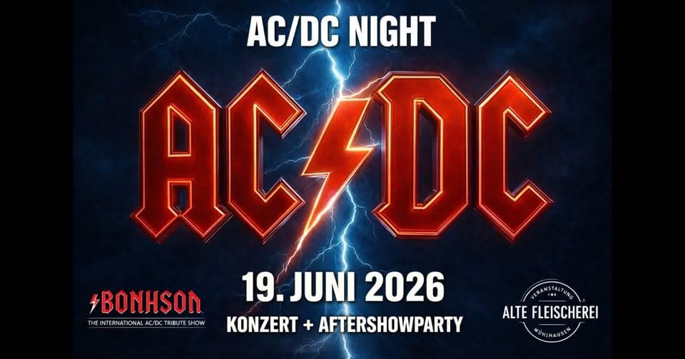 AC/DC – performed by BONHSON Live in der Alten Fleischerei – Mühlhausen event cover
