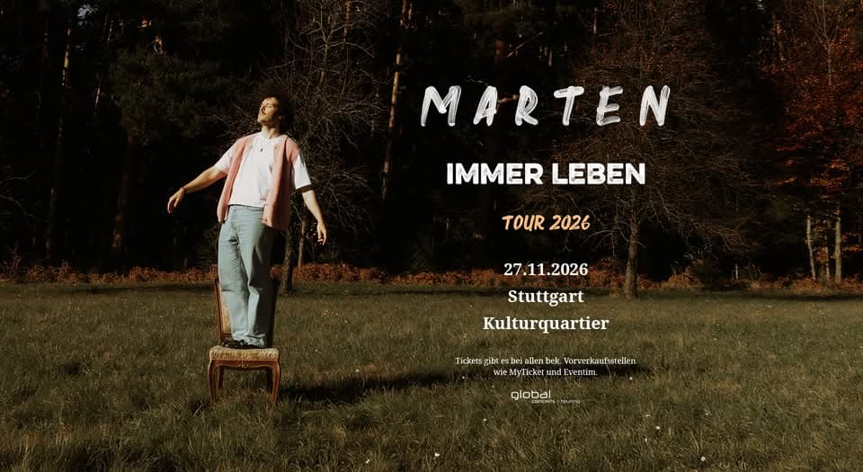 Marten | IMMER LEBEN Tour 2026 | Stuttgart event cover
