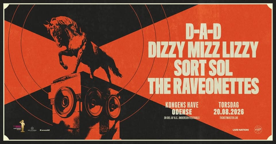D-A-D & Dizzy Mizz Lizzy & Sort Sol & The Raveonettes // KONGENS HAVE, ODENSE event cover