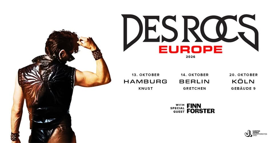 Des Rocs | Europe 2026 | Köln event cover