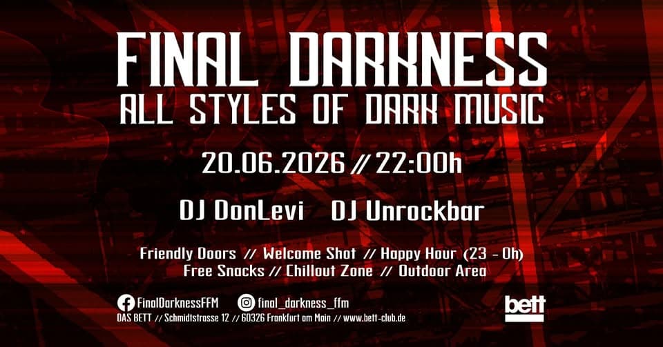 Final Darkness // All Styles of Dark Music // Letzte Party vor der Sommerpause! event cover