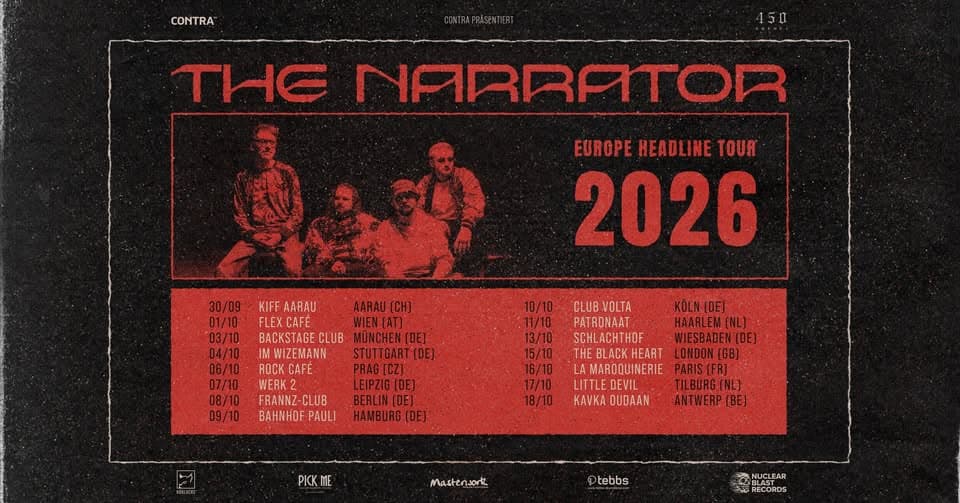 The Narrator "EUROPE HEADLINE TOUR 2026" event cover