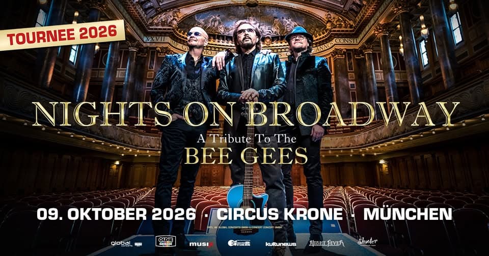 NIGHTS ON BROADWAY - a Tribute to the BEE GEES performed by Night Fever | München 2026 event cover