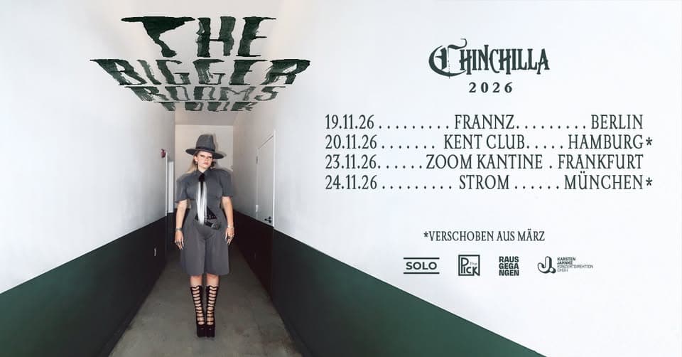 Chinchilla | The Bigger Rooms EU Tour 2026 | Frankfurt event cover