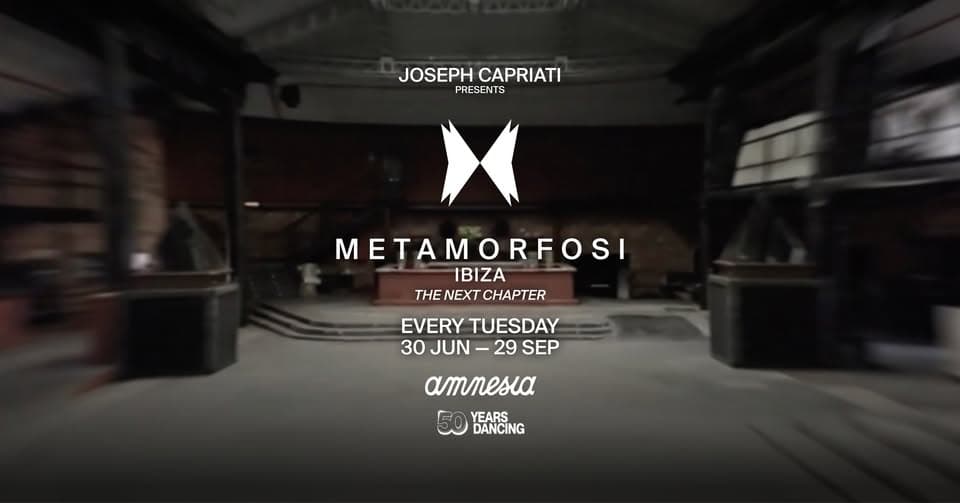METAMORFOSI Returns Home | Amnesia Ibiza 2026 event cover