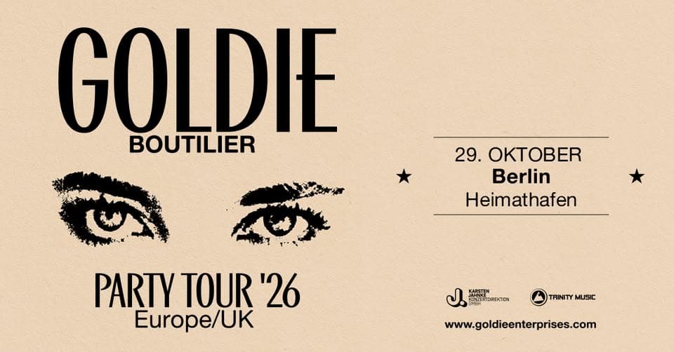 Goldie Boutilier | Party Tour '26 | Berlin event cover
