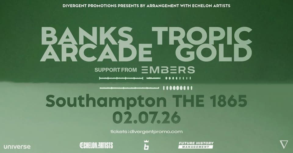 Tropic Gold x Banks Arcade at The 1865, Southampton event cover