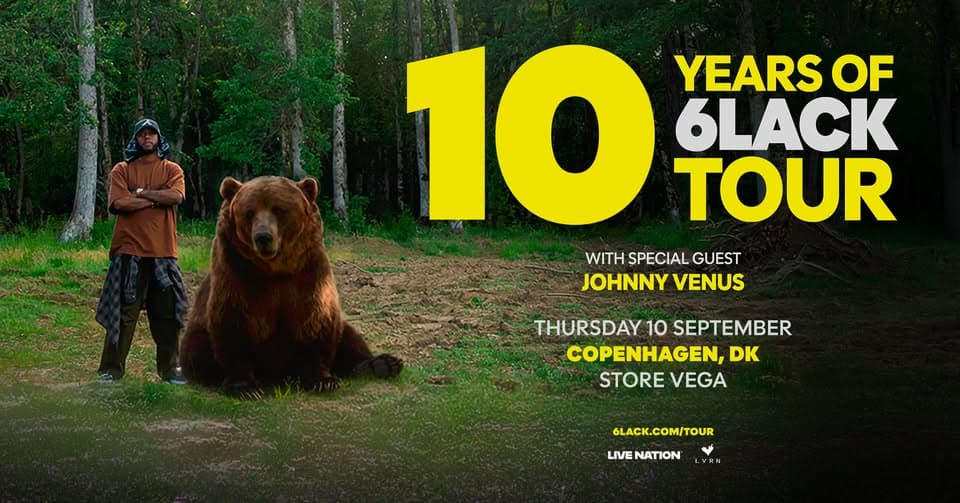 10 Years of 6LACK Tour event cover