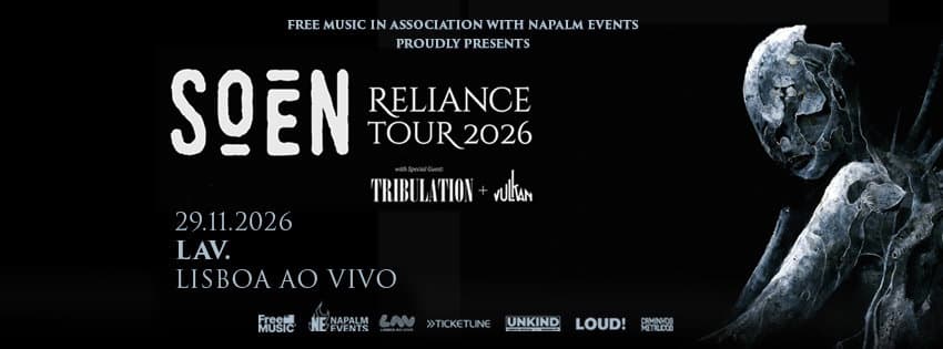 SOEN - Reliance Tour 2026 - ao vivo em Portugal event cover