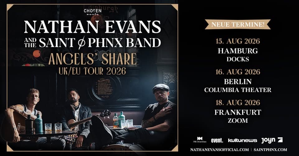 Nathan Evans & The Saint Phnx Band - Angels' Share Tour 2026 | Berlin event cover