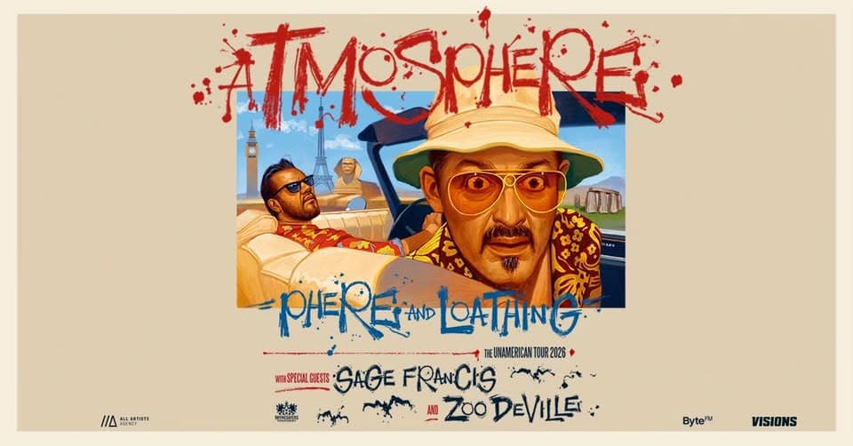 Atmosphere /// Phere and Loathing - The unamerican Tour 2026 /// Berlin event cover