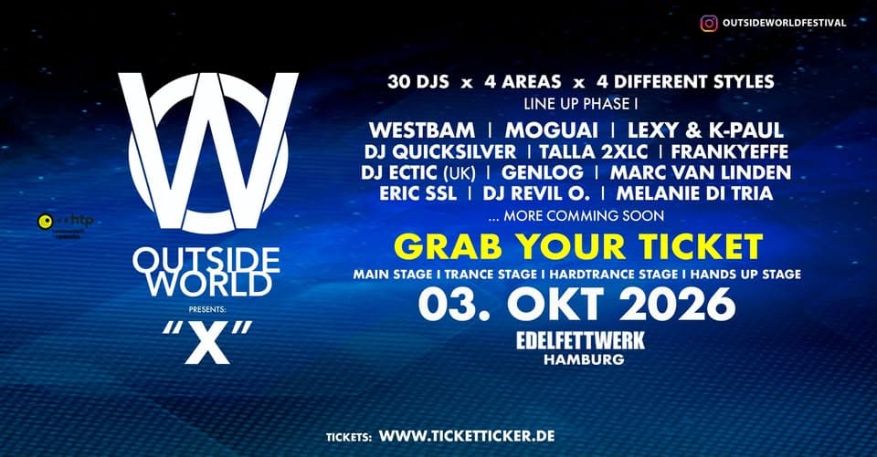 OUTSIDE WORLD FESTIVAL - HAMBURG pres. "X" event cover