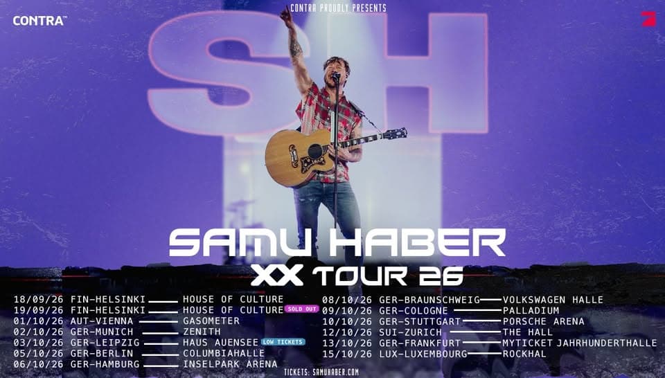 Samu Haber - XX Tour 2026 event cover