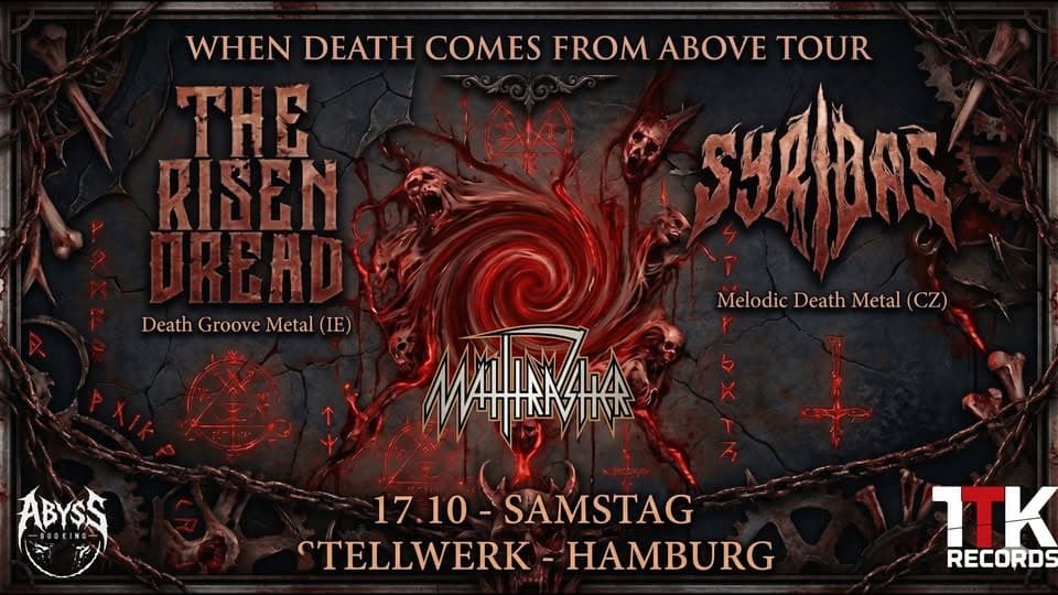 The Risen Dread & Syridas | When Death Comes From Above Tour | Hamburg event cover