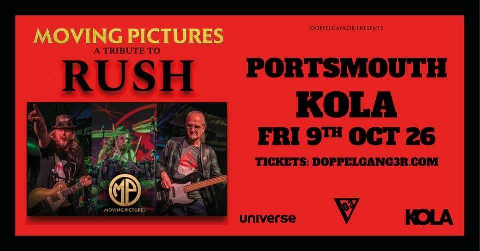 Moving Pictures at KOLA, Portsmouth event cover