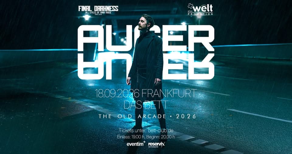 AUGER // The Old Arcade Tour 2026 // Fr. 18.09.2026 // Frankfurt, Das Bett event cover