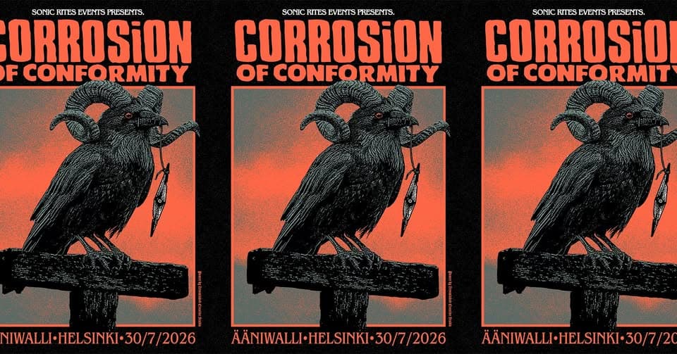Corrosion of Conformity (US) 30.7.2026 @ Ääniwalli, Helsinki event cover