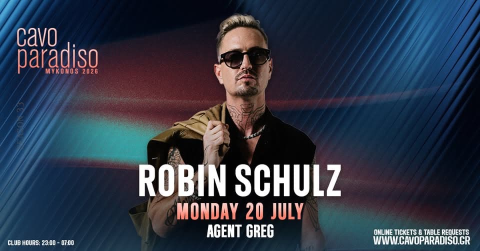 Robin Schulz | Agent Greg event cover