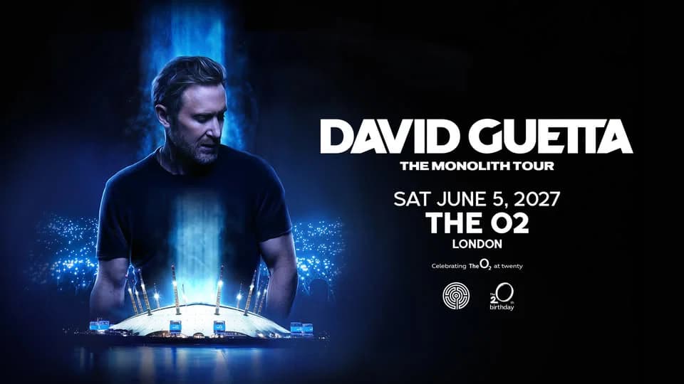 David Guetta The Monolith Tour London at The O2 event cover