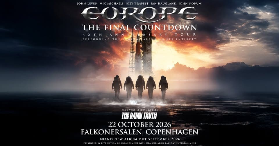 EUROPE: 40th Anniversary Tour - The Final Countdown // Falkonersalen // 22. oktober 2026 event cover