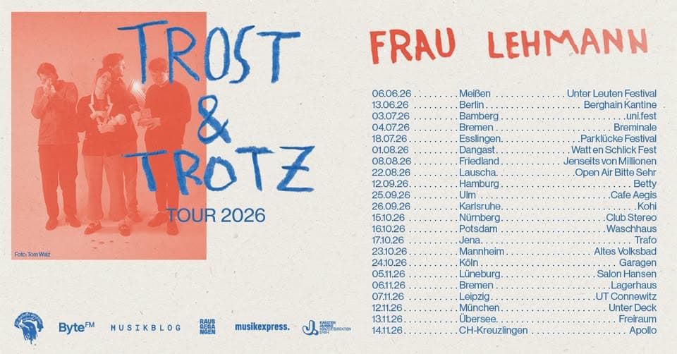 Frau Lehmann "Trost & Trotz Tour" // + Hier wohnt Rosilein • KOHI, Karlsruhe event cover