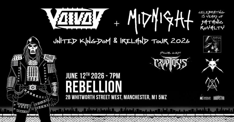 Voivod + Midnight - Manchester event cover