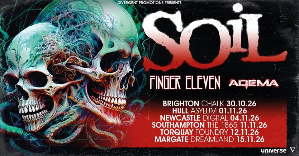 SOiL + Finger Eleven + Adema at Digital, Newcastle event cover