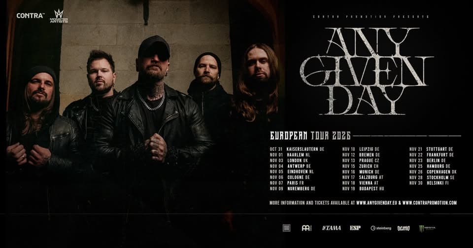 Any Given Day // European Tour 2026 // Frankfurt event cover