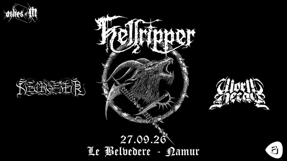 HELLRIPPER (Sco) + NECROFIER (Usa) + WORLD DECAY (Bel) @ BELVEDERE NAMUR event cover