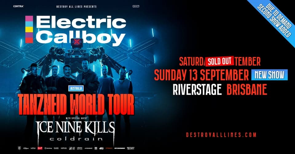𝐍𝐄𝐖 𝐒𝐇𝐎𝐖 | Electric Callboy // Brisbane // Tanzneid World Tour // Riverstage // LIC AA event cover