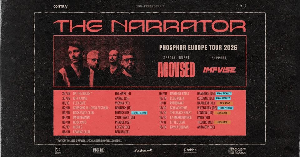 The Narrator // Europe Headline Tour 2026 // Leipzig event cover