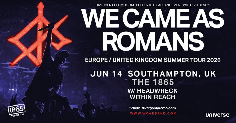 We Came As Romans at The 1865, Southampton event cover